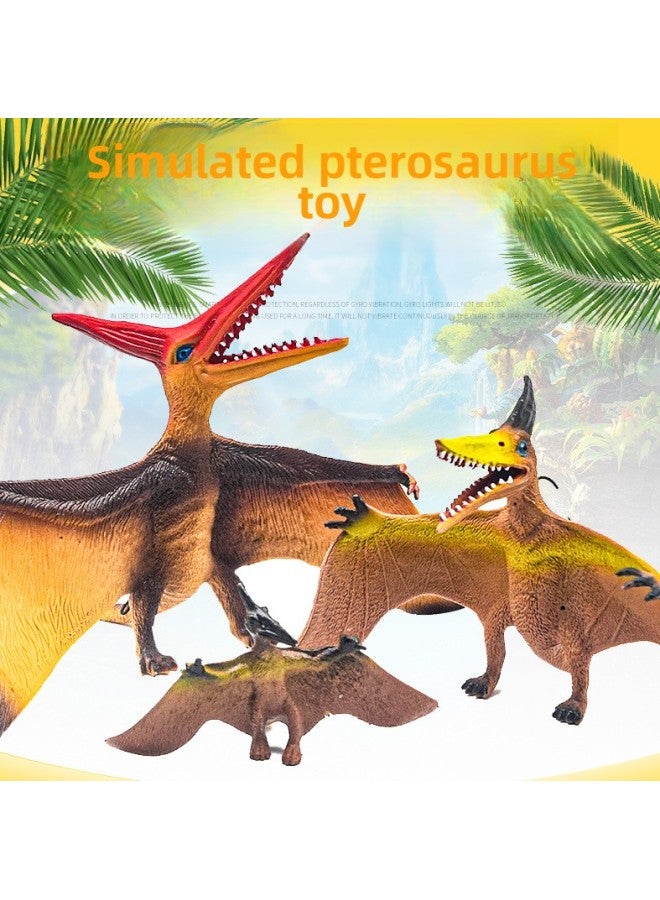 Simulation Solid Dinosaur Model Fengshen Pterodactyl Pterodactyl Dragon Soft Rubber Boy Animal Model Children's Toys-Color:Pterosaur A In Lanyard - Image 2