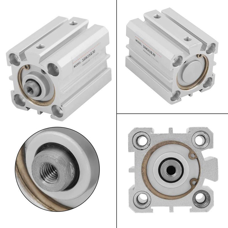 Compact Aluminum Double Action Air Cylinder SDA 25x30 Pneumatic Actuator for Reliable Performance - Image 2