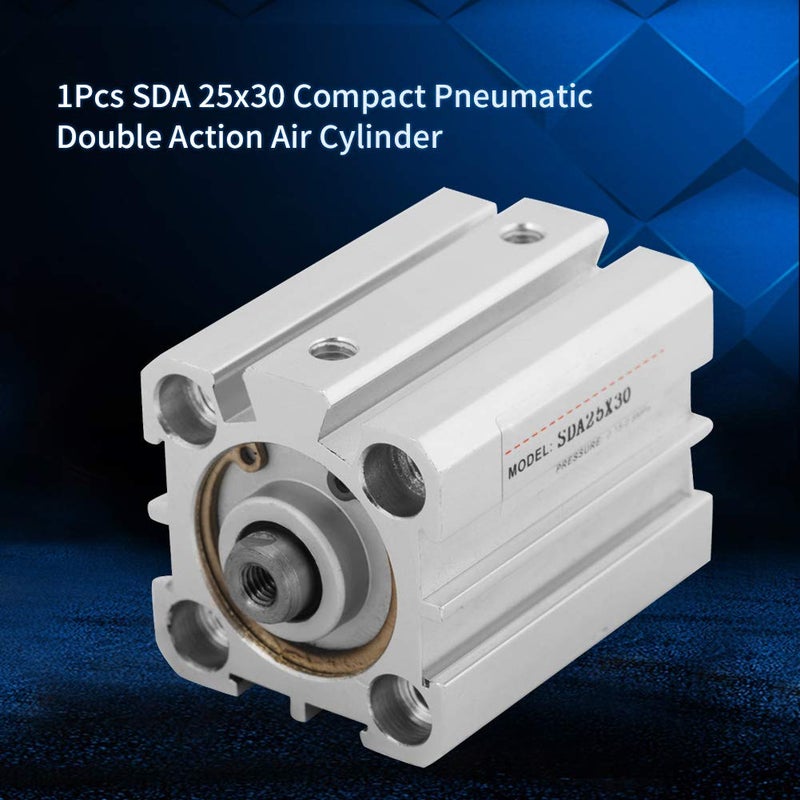 Compact Aluminum Double Action Air Cylinder SDA 25x30 Pneumatic Actuator for Reliable Performance - Image 3
