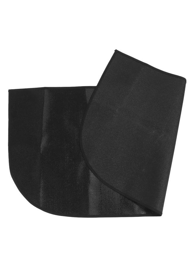 NIBEMINENT - Fireproof Fireplace Mat Black Portable Stove Hearth Pad Slip Proof Under Grill Mat for Household Barbecue 80cm - Image 1