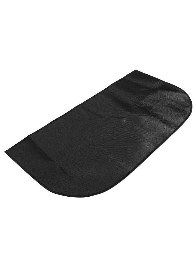 NIBEMINENT - Fireproof Fireplace Mat Black Portable Stove Hearth Pad Slip Proof Under Grill Mat for Household Barbecue 80cm - Image 1
