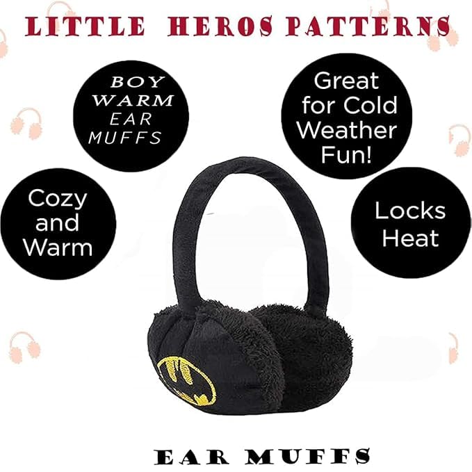 FIT FOCUS (Pack of 2) Kids Winter Earmuff for age 3-12 Years Fun Winter Earmuffs for Kids – Cozy and Stylish Headgear for Cold Weather (Red+Black) - Image 4