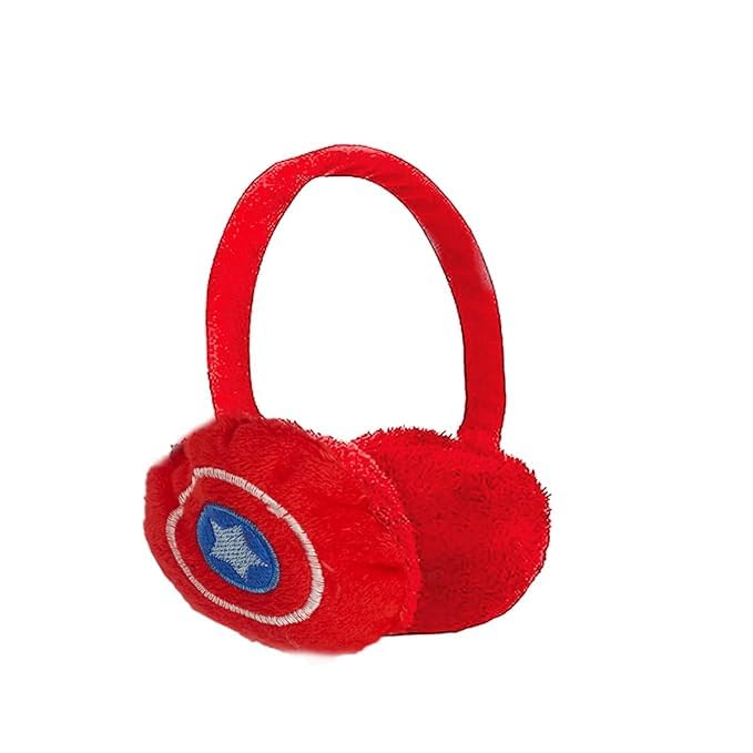 FIT FOCUS (Pack of 2) Kids Winter Earmuff for age 3-12 Years Fun Winter Earmuffs for Kids – Cozy and Stylish Headgear for Cold Weather (Red+Black) - Image 3