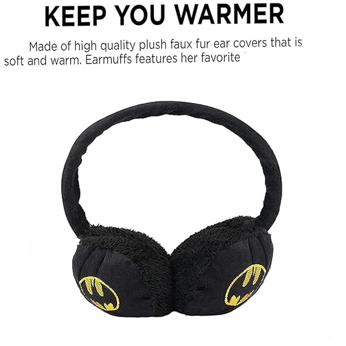 FIT FOCUS (Pack of 2) Kids Winter Earmuff for age 3-12 Years Fun Winter Earmuffs for Kids – Cozy and Stylish Headgear for Cold Weather (Red+Black) - Image 2