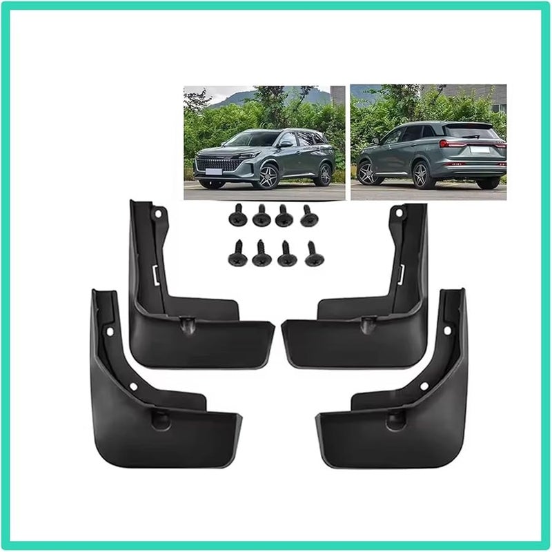 4 PCS Mud Flaps Splash Guards Compatible for Sailis Blue Electric Evolution i Space DFSK E5 2023 2024 - Image 3