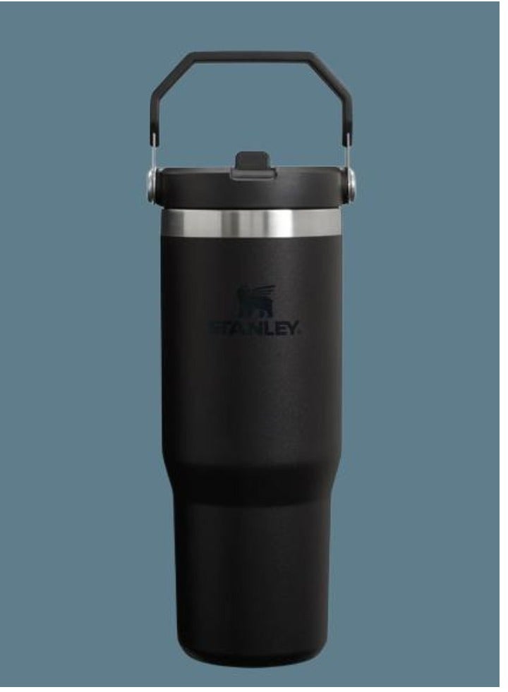 Stanley IceFlow 30 oz Stainless Steel Tumbler with Leak-Resistant Flip Straw - Vacuum Insulated Water Bottle for Home, Office, or Car, Keeps Drinks Cold for 12 Hours, Black Color – Durable, Stylish, Spill-Free Hydration for On-the-Go - Image 1