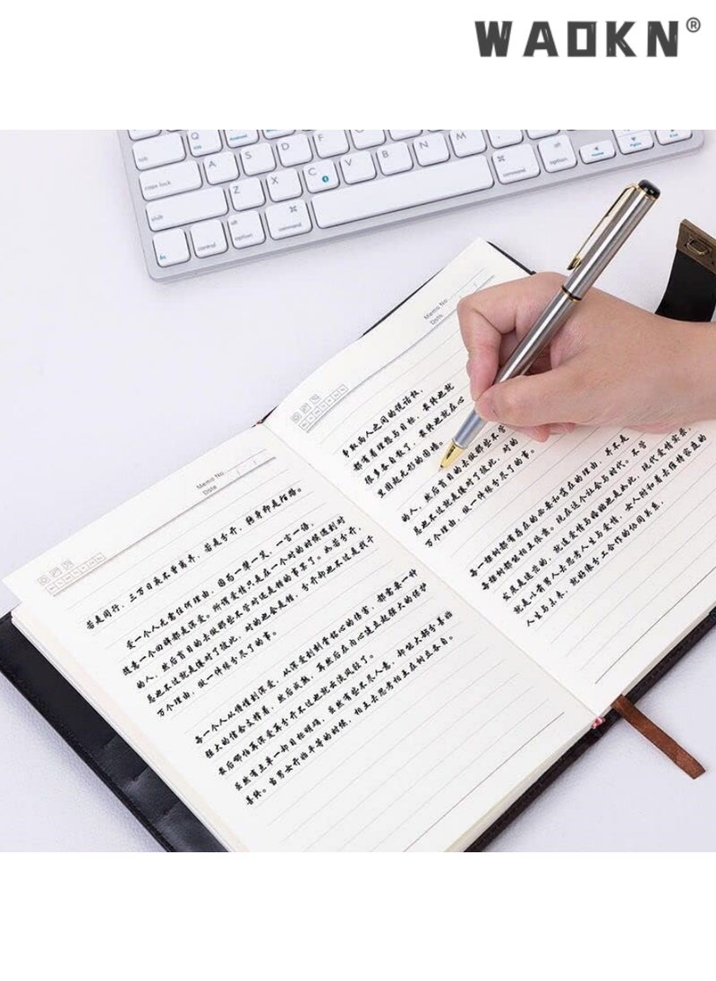 WAOKN Leather Notebook with Combination Lock, Leather Locking Journal Writing Notebook, Lock Diary Leather Locking Journal Writing Notebook Vintage Planner Agenda Personal Black Gift for Girls  - Image 3