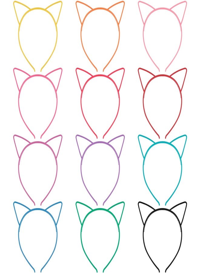 Exacoo 36Pcs Cat Ears Headbands Plastic Taylor Party Decorations Kitty Headbands for Girls Gabby Party Favors Birthday Supplies for Women Halloween Hair Accessories Hair Hoops - Image 3