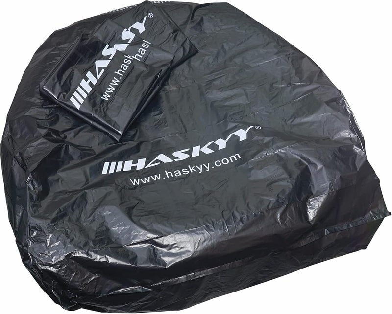 HASKYY 4-Piece XXL Tyre Bag Bag Set 110 x 110 cm I 15-16-17-18-19-20-21-22 Inch I Premium Tyre Protective Cover Bag Set for Tyre Storage, Transport and Storage - Black - Image 3
