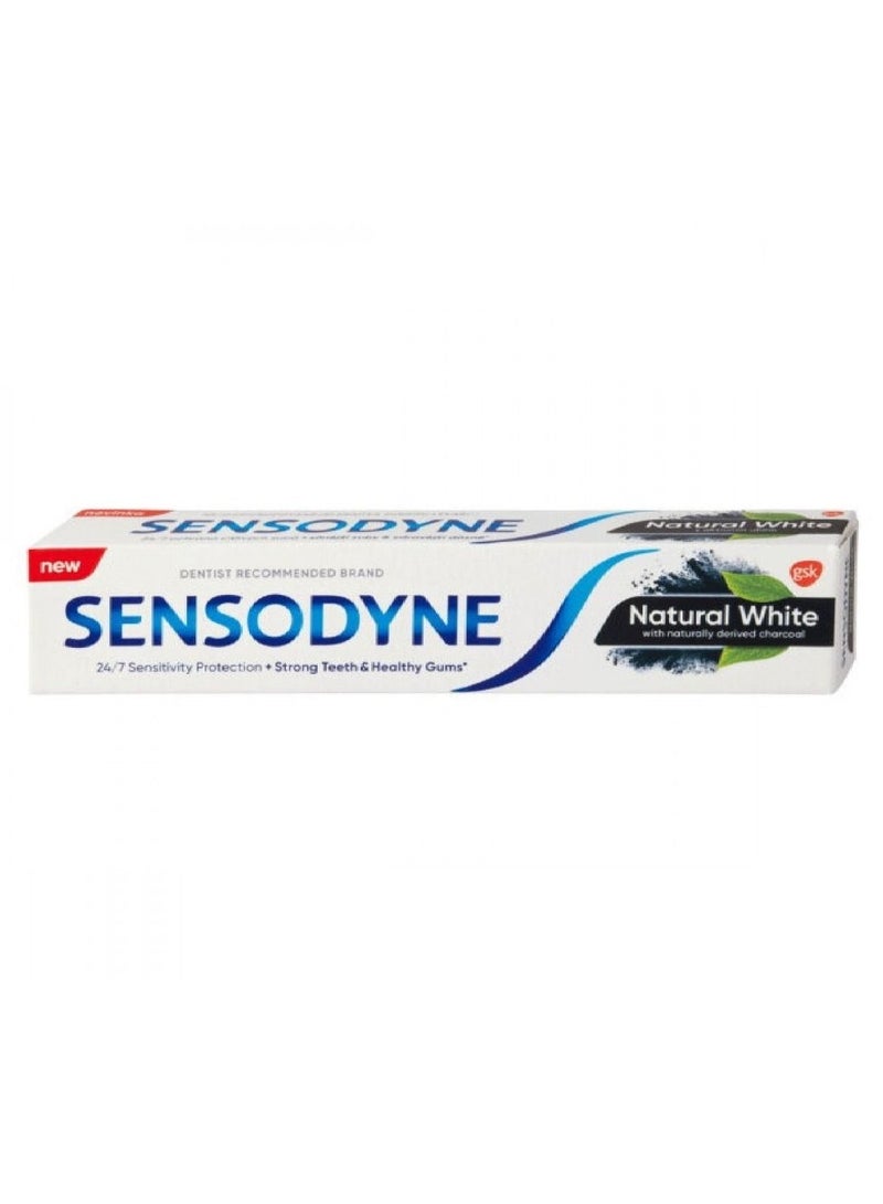 Sensodyne معجون أسنان طبيعي أبيض بالفحم 75 مل