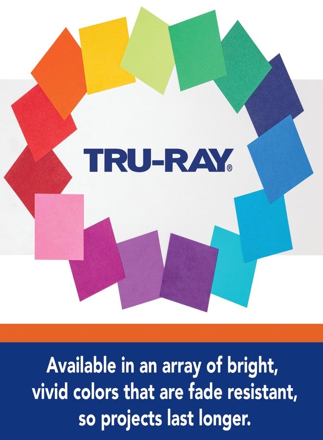 ترو-راي ورق بناء ثقيل الوزن من Tru-Ray، ألوان دافئة متنوعة، 9 × 12 بوصة، 50 ورقة، 102947 - Image 4