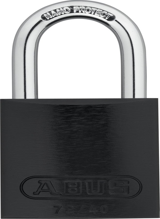 ABUS Black 72/40 Lockout Tagout Padlock w/ 1" Shackle, Single Padlock, Keyed Different, 1 Padlock with 2 Keys - Image 1