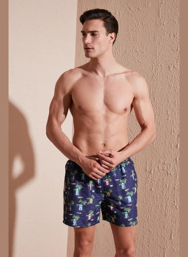 Buratti  Buratti Patterned Swim Shorts Waist-Tied Pocket Swimsuit Short Men's SWIMSUIT SHORT 380041 for Men | Best Price UAE