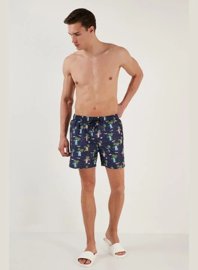Buratti  Buratti Patterned Swim Shorts Waist-Tied Pocket Swimsuit Short Men's SWIMSUIT SHORT 380041 for Men | Best Price UAE