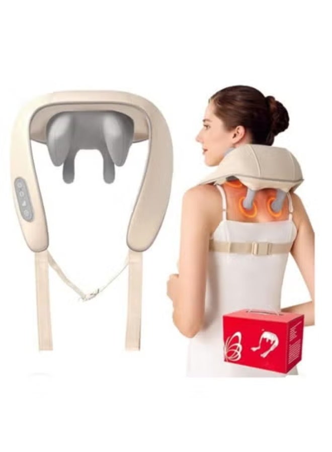 Electric Shiatsu Neck and Shoulder Massager with Heat - Deep Kneading Acupressure Device for Muscle Pain Relief - Hands-Free Professional Therapy for Men & Women - Health Care Gift for Parents & Elders - Image 1