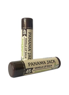 Panama Jack Sunscreen Lip Balm  SPF 45 Broad Spectrum UVAUVB Sunscreen Protection Prevents  Soothes Dry Chapped Lips Vanilla Pack of 2
