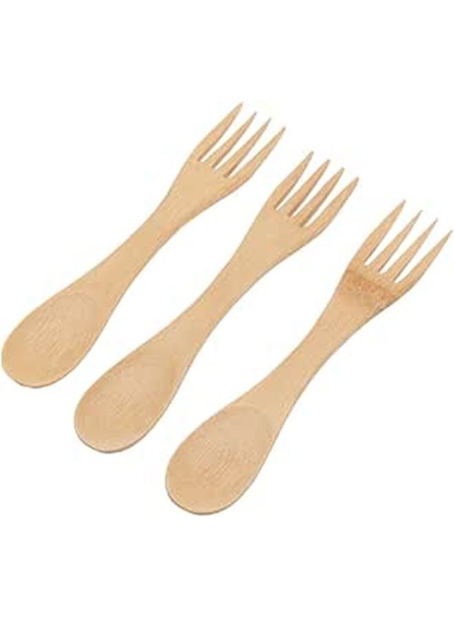 Wooden Spoons Forks Set 5 Pieces Eco Friendly Safe For Kids Adults - Image 1