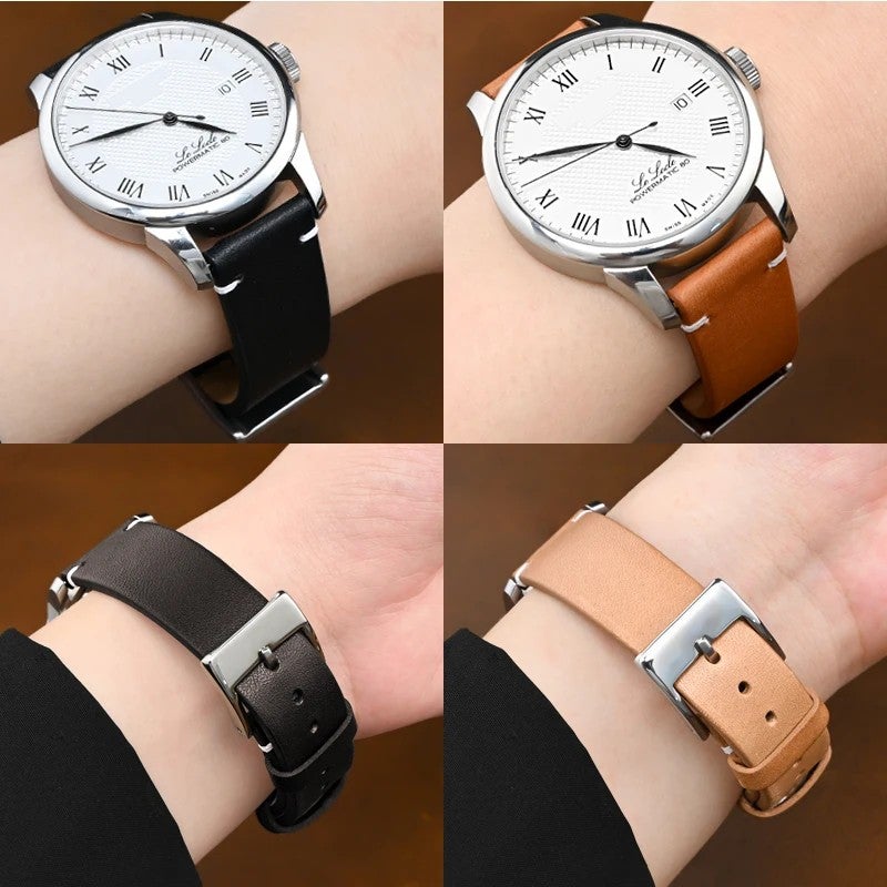 Bluejw Vintage Leather Watch Band Quick Release Replacement Strap – Genuine Leather Watch Strap for Men and Women, Easy to Replace the Watch Strap - Image 4