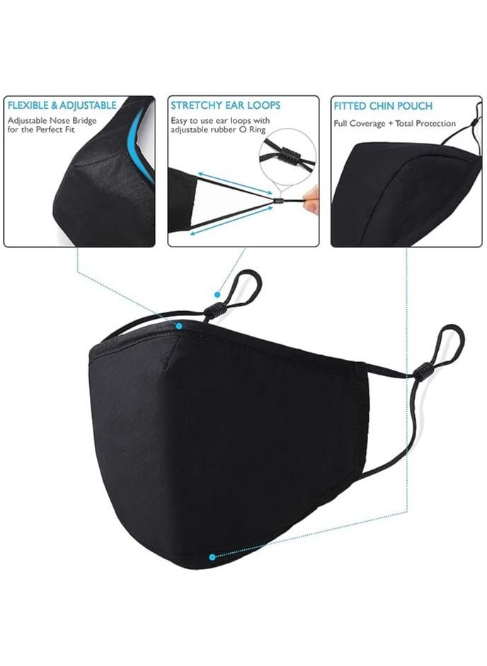 Generic washable face mask with earloops in soft fabric  - Image 2