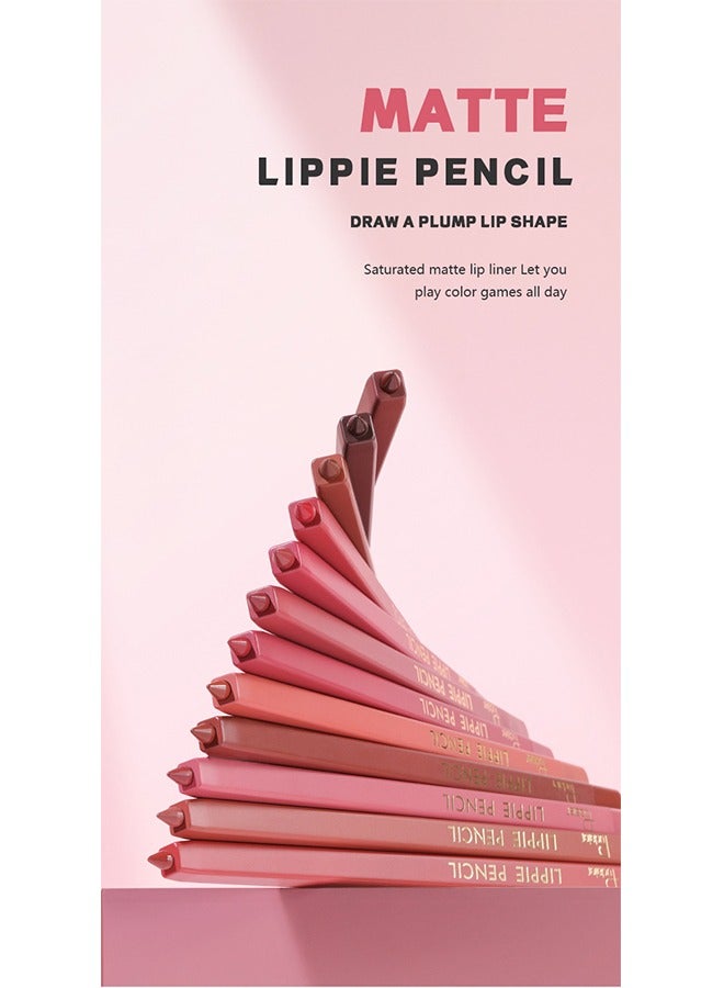 pudaier Lip Pencil Waterproof, Sweat-Proof and Colorfast Automatic Lip Liner Matte Multicolor Decorative Lip Liner,Natural Formula, High Pigment and Easier To Create Perfect Lip Makeup(09#) - Image 5