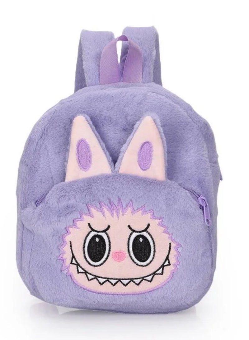 لابوبو Cartoon Casual Bubble Matlab Toddler Backpack Autumn and Winter Schoolbag Large Capacity Children Plush Backpack 26*23*9CM
