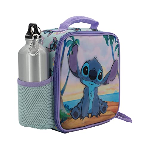 Disney Stitch Lunch Box Set for Boys Girls Stainless Steel Water Bottle with Carabiner Clip and Ice Pack Insulated Waterproof Lunch Bag with Zipper 4 Pieces - Image 3