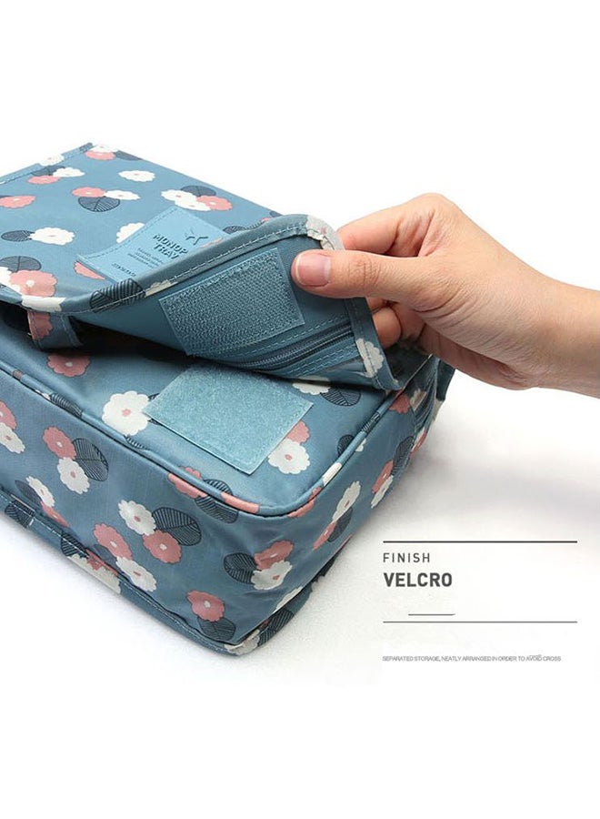 Blue Pink White Hanging Toiletry Kit - Image 3