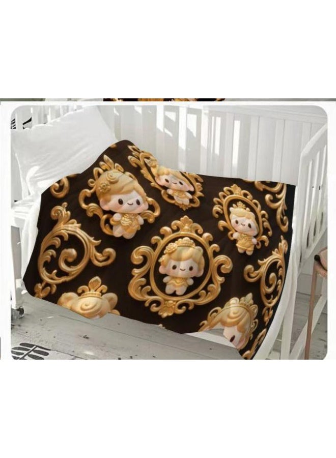general Baby and children's cartoon flannel thin blanket (warm and comfortable, suitable for sleep, game use) 70cm*100cm - Image 2