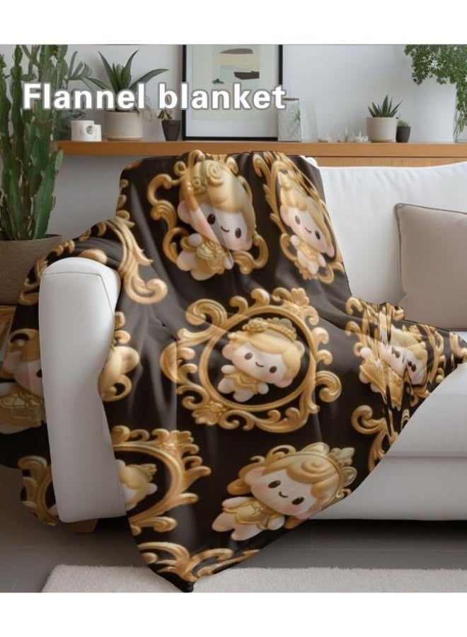 general Baby and children's cartoon flannel thin blanket (warm and comfortable, suitable for sleep, game use) 70cm*100cm - Image 1