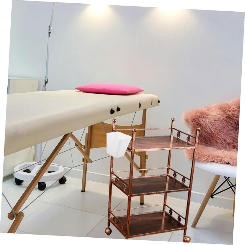 Hanging Cup Holder for Rolling Cart 2-Piece Space Saving Plastic Storage Baskets for Beauty Salon Accessories and Makeup Organization - Image 4