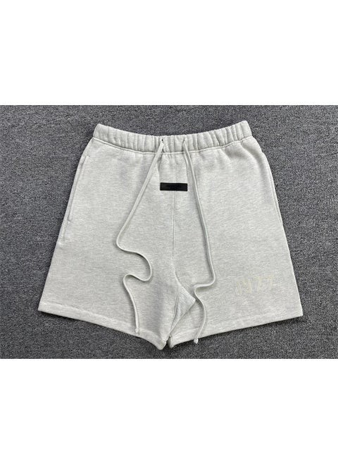 FOG FEAR OF GOD double line ESSENTIALS high street 1977 American sports pants shorts summer Oatmeal