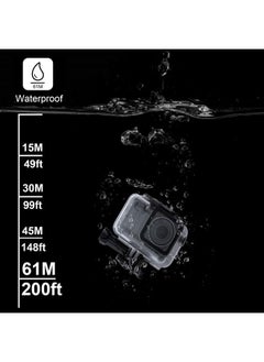 Waterproof Case for DJI OSMO Action Camera Accessories, Housing Case Protective Shell with Anti Fog Inserts Suitable for Underwater Diving Photography 200FT/61M