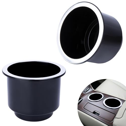 Sixzoo 2PCS Cup Holder Insert, Plastic Cupholder Insert for Car, Universal Drop In Cup Holder, Car Seat Cups Holders Replacement for Sofa Boat Rv Couch Golf Cart Truck Poker Table, for 2.8" to 3.7" Cups Base - Image 1
