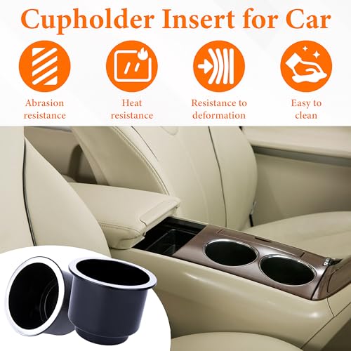 Sixzoo 2PCS Cup Holder Insert, Plastic Cupholder Insert for Car, Universal Drop In Cup Holder, Car Seat Cups Holders Replacement for Sofa Boat Rv Couch Golf Cart Truck Poker Table, for 2.8" to 3.7" Cups Base - Image 4