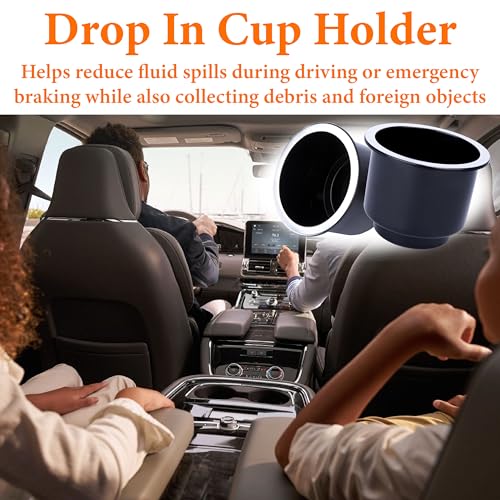 Sixzoo 2PCS Cup Holder Insert, Plastic Cupholder Insert for Car, Universal Drop In Cup Holder, Car Seat Cups Holders Replacement for Sofa Boat Rv Couch Golf Cart Truck Poker Table, for 2.8" to 3.7" Cups Base - Image 5