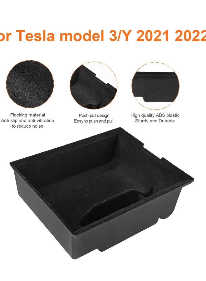 Center Console Organizer Tray for Tesla Model 3 Y Interior Accessories, Hidden Cubby Drawer Storage Box Container for Tesla Model 3 Model Y - Image 3