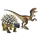Gemini&Genius GeminiGenius Ankylosaurus and Velociraptor Dinosaur Toys for Kids Lifelike Dino Action Figures Great for Collection Gifts Cake Toppers Toddler Stocking Stuffers Kids Fun Party Favors - Image 2