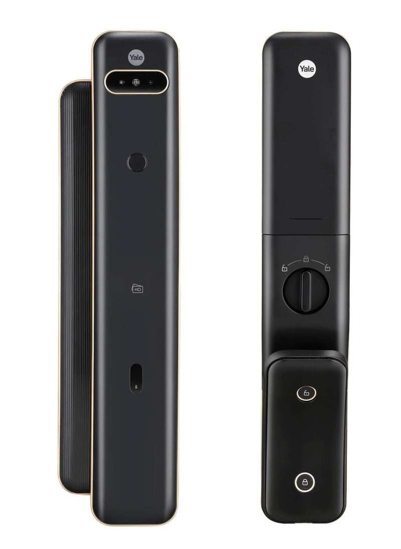 Luna Pro Plus Smart Door Lock Push and Pull, Facial Recognition Fingerprint PIN Code and RFID, Mechanical Key, C-Type Rechargeable, Auto Locking and Emergency Power, Remote Access Instant Alerts