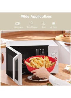 Oasisgalore 2 Pack Silicone Air Fryer Liners - Compatible with Ninja Air Fryer Dual, Replacement Basket Pads for Home Kitchen  - Image 4