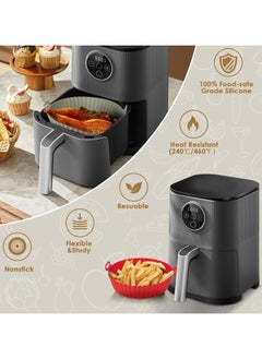 Oasisgalore 2 Pack Silicone Air Fryer Liners - Compatible with Ninja Air Fryer Dual, Replacement Basket Pads for Home Kitchen  - Image 2