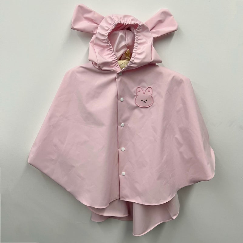 2023 Cartoon Bear Childrens Rain Poncho Pink bunny (real high quality) 