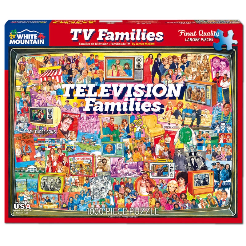 White Mountain Puzzles TV Families - 1000 Piece Jigsaw Puzzle - Image 2