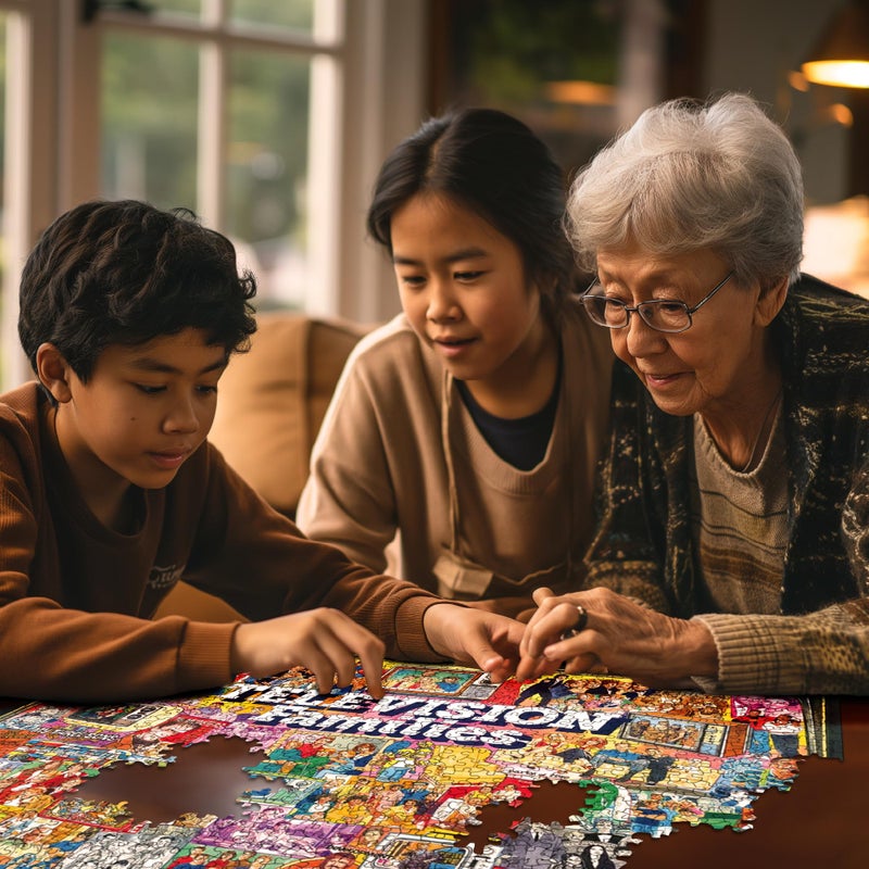 White Mountain Puzzles TV Families - 1000 Piece Jigsaw Puzzle - Image 5