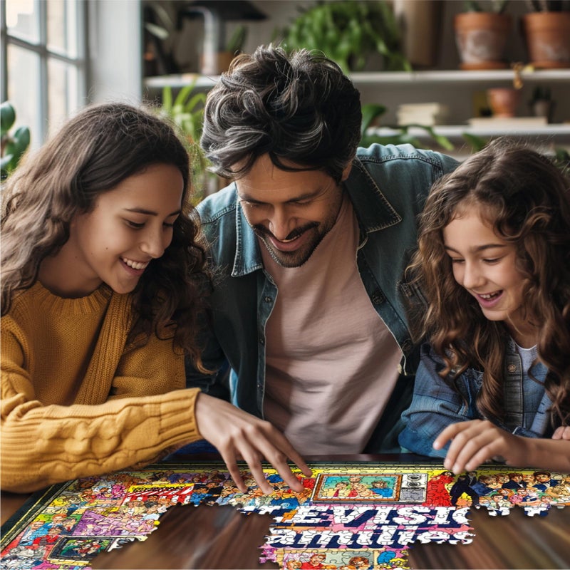 White Mountain Puzzles TV Families - 1000 Piece Jigsaw Puzzle - Image 4