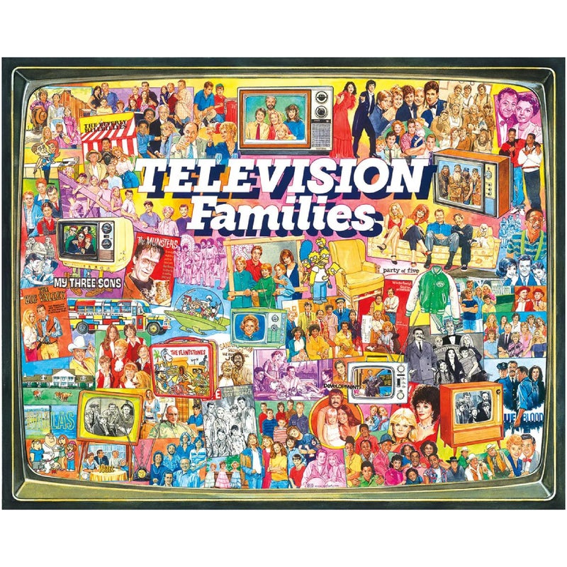 White Mountain Puzzles TV Families - 1000 Piece Jigsaw Puzzle - Image 1