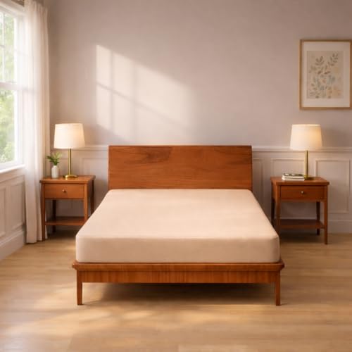MY ARMOR Premium Ultra Soft Cotton Feel Mattress Protector/Bed Protector | 100% Waterproof, Breathable, 2 Layer Protection | Washable, Hypoallergenic | Elastic Skirting | Beige, Single Bed [72" x 36"] - Image 2