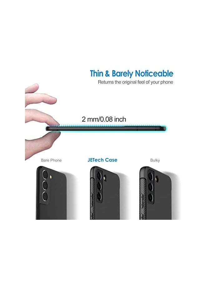 Jetech Slim Fit Case for Samsung Galaxy S22 5G 6.1-Inch, Thin Phone Cover with Shock-Absorption and Carbon Fiber Design (Black)  - Image 3