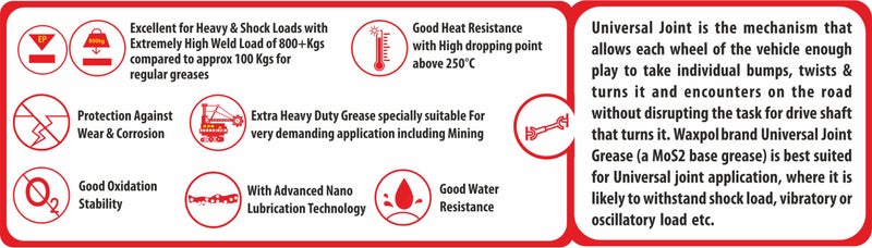 Waxpol Universal Joint Grease 300 gm (Extra Premium Heavy Duty Grease With Advanced Nano Lubrication Teachnology) - Image 3