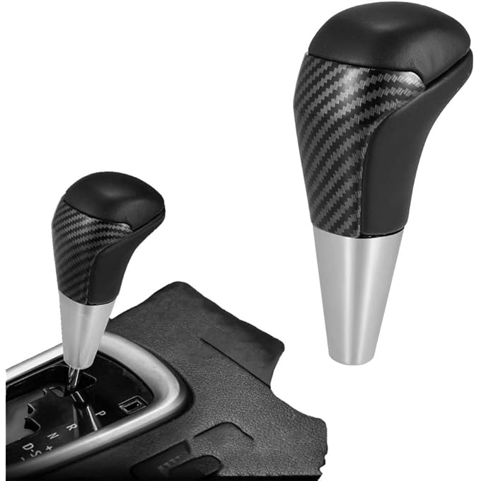 rayihni X spring Automatic Gear Shift Knob Universal Fit for Various Vehicle Models Carbon Fiber Look Shift Knob with Comfortable Grip Easy Installation Replacement Part - Image 3