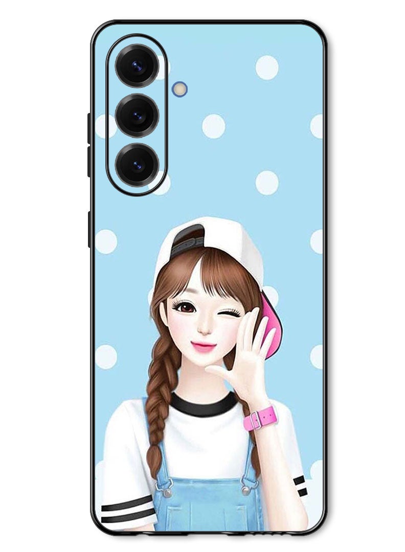 Theodor Case Compatible with Samsung Galaxy A57 Protection Shockproof Bumper Cover Girl Wear Cap - Image 1